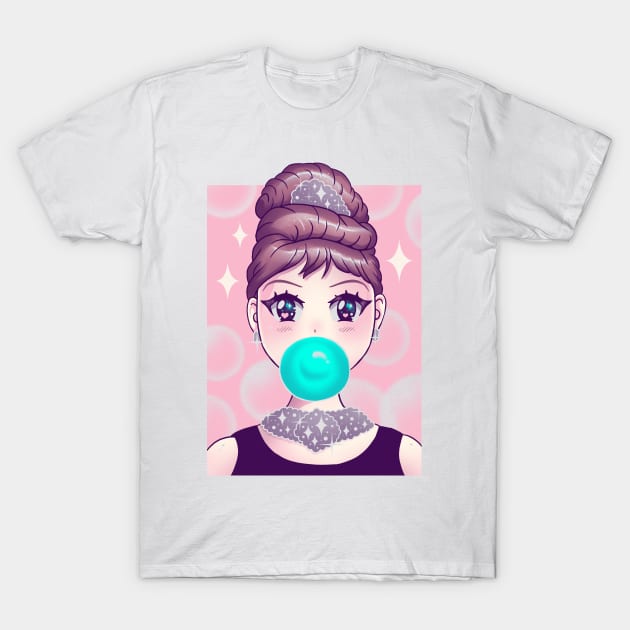 Kawaii Bubble Gum T-Shirt by Vincent Trinidad Art